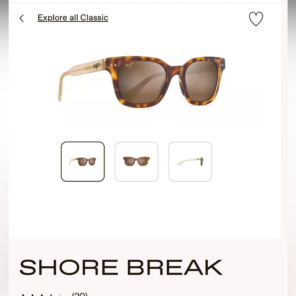 Maui Jim  matte tortoise sunglasses shore break sunglasses with case and cloth